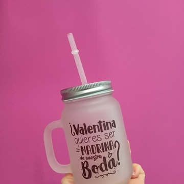 Jarra cóctel con pajita personalizada - Imagen 1