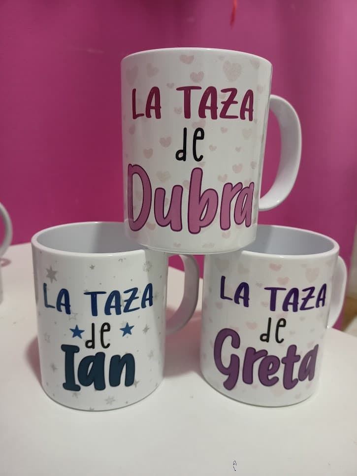 Taza infantil plástico personalizada - Imagen 1